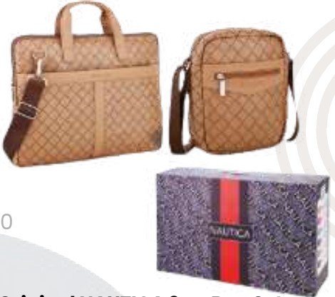 Original NAUTICA 2 Piece Bag Set for Travel and Executive Gifting, Premium Branded Luggage Combo for Corporate Hampers, Business Use and Stylish Carry